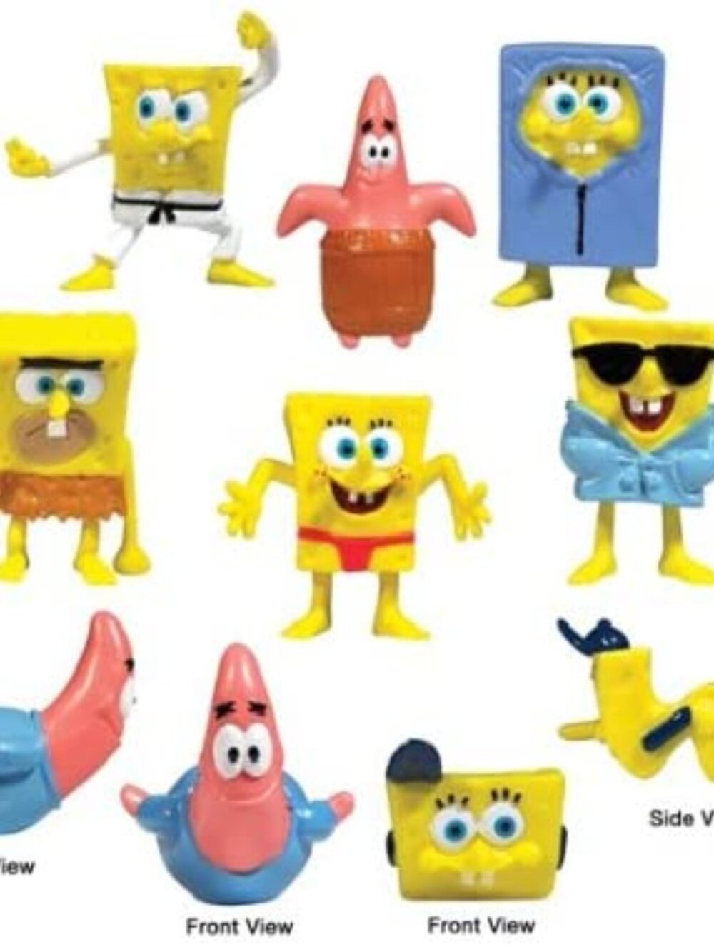 Spongebob Cake Toppers / Cup Cake Decorations Set of 8 Figurines